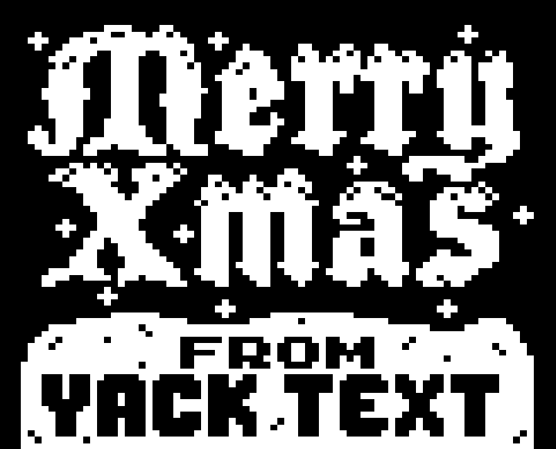 Teletext art // Merry Xmas from Yack Text