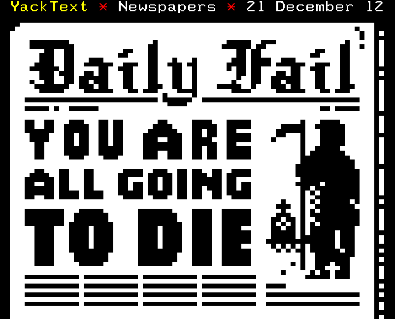 Teletext Art // Daily Fail