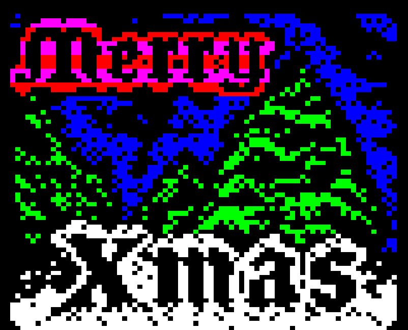 Teletext art // A teletext Christmas card
