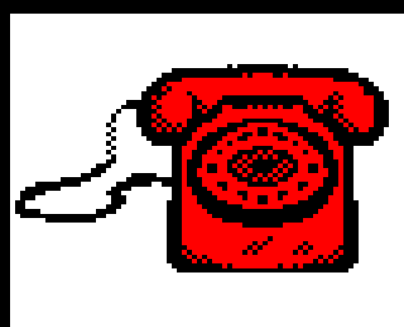 Teletext art // Retro Unlim // // Rotary phone