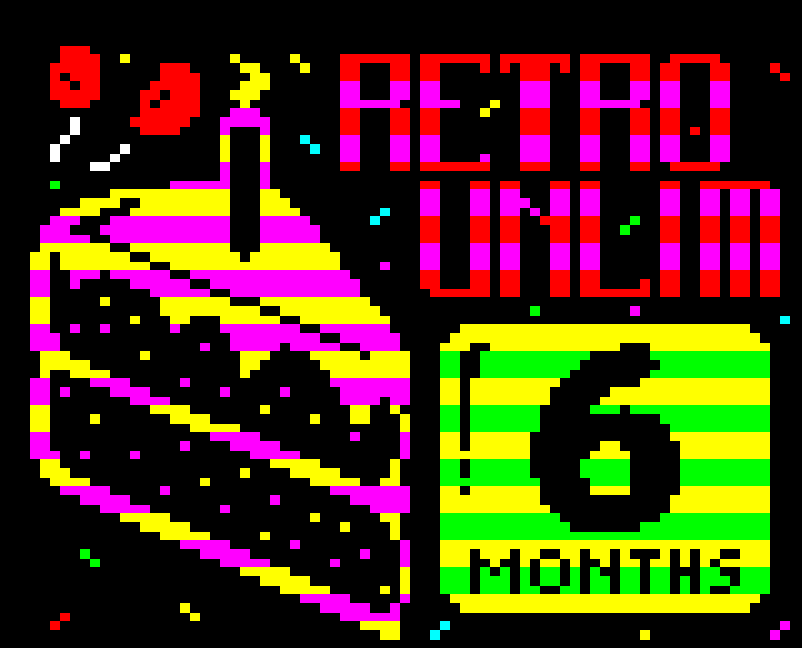 Teletext art // Retro Unlim is 6 Months Old!