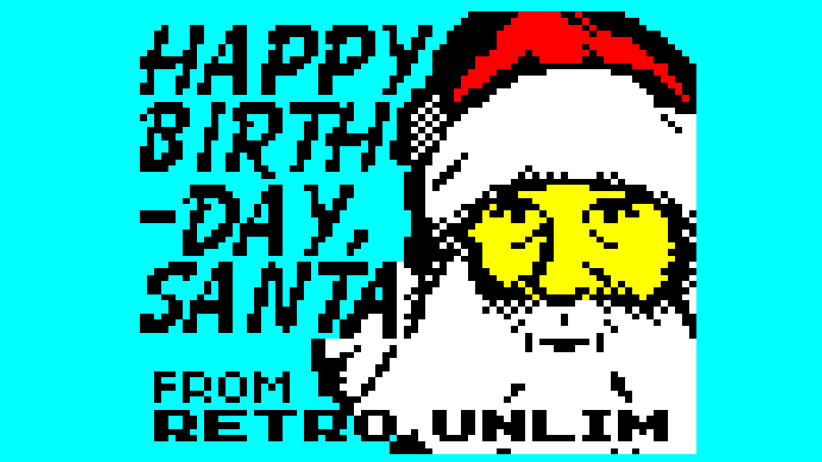 Happy Birthday, Santa // Teletext art