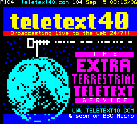 Teletext40 -  Extra terrestrial