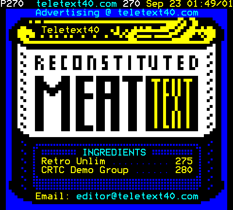 Teletext40 - Meat Text