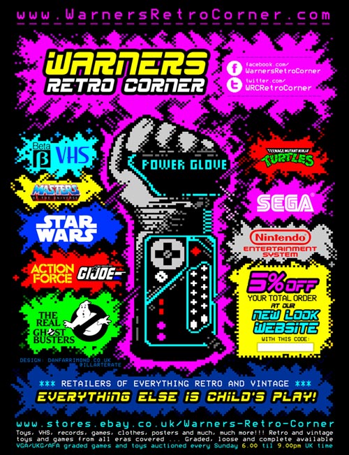Warners Retro Corner flyer